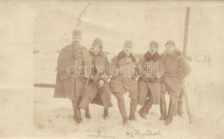4 db régi osztrák-magyar katonai fotólap / 4 pre-1945 Austro-Hungarian K.u.K. military photo postcar...