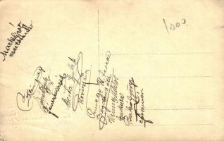 12 db régi fotó képeslap magyar labdarúgócsapatokról, foci. egy részük a hátoldalon feliratozva / 12...