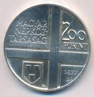 1977. 200Ft Ag "Festők II. - Rippl-Rónai József" tokban T:BU Adamo EM54