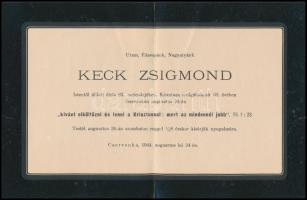 cca 1939 5 db gyászjelentés