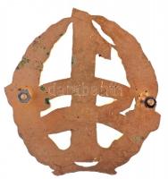 ~1970-1980. "1 millió kilométer balesetmentesen" zománcozott fém autójelvény (75x80mm) T:2