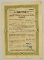 1935 Duna Általános Biztosító-Rt. Csehszlovák igazgatósága által kibocsájtott biztosítási kötvénye, naszvad-csörgői lakos részére, kitöltött, hajtásnyommal