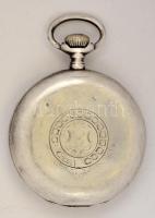 Ezüst (Ag.) Omega zsebóra, nem működik, hiányos mutatókkal, jelzett, bruttó: 97 g