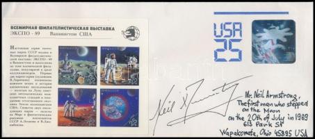 Neil Armstrong (1930-2012) autopen aláírása emlékborítékon /  Autopen signature of Neil Armstrong (1930-2012) on envelope