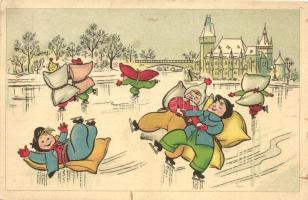 3 db főleg modern humoros motívumlap / 3 mostly modern humorous motive cards