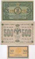 Orosz Polgárháború / Szocialista Szövetségi Szovjet Köztársaság 6db-os vegyes bankjegy tétel, közte ...