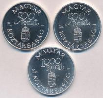 1993. 500Ft Ag "Régi dunai hajók - Árpád" + 1994. 500Ft Ag "Régi dunai hajók - Caroli...