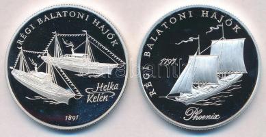 1997. 2000Ft Ag "Régi balatoni hajók / Helka & Kelén" + 1998. 2000Ft Ag "Régi balatoni hajók II - Phoenix" T:PP  Adamo EM146,EM155