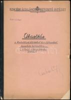 1942 Fonciére Általános Biztosító Intézet Utasítás a biztosítások felvételével és a díjbeszedéssel kapocslatos tudnivalókra, félvászon-kötés, sérült gerinccel és borítóval, de belül jó állapotban, mellékletekkel, 49 sztl. lev.