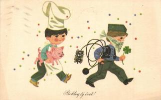 33 db modern üdvözlőlap (Karácsony, Újév) / 33 modern greeting cards (Christmas, New Year)