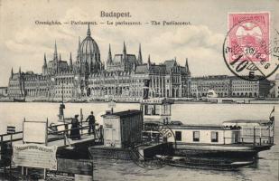 Budapest rakpart Lánchíd hajó