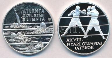 1994. 1000Ft Ag Nyári olimpia - Atlanta + 2004. 5000Ft Ag Nyári olimpia - Athén T:PP ujjlenyomat Adamo EM137, EM189