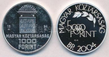1994. 1000Ft Ag "Nyári olimpia - Atlanta" + 2004. 5000Ft Ag "Nyári olimpia - Athén&qu...