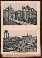 cca 1910 Ricordo di Roma.  Képes leporelló Róma városáról, 29 db látképpel, olasz, francia, angol, n...