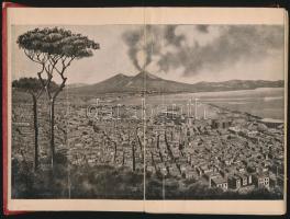 cca 1900 Nápoly, képes leporelló, 28 db képpel, 17x11,5 cm / Ricordo di Napoli leporello, 17x11,5 cm