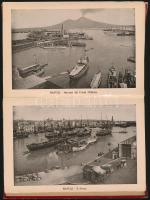 cca 1900 Nápoly, képes leporelló, 28 db képpel, 17x11,5 cm / Ricordo di Napoli leporello, 17x11,5 cm