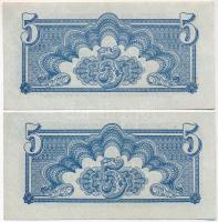 Csehszlovákia 1944. 5K (2x) T:II
Czechoslovakia 1944. 5 Korun (2x) C:XF
Krause 46