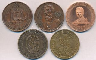 1984-1989. 5db emlékérem tétel, mind klf, közte 2db MÉE T:2,2-