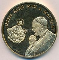 Bognár György (1944-) 1991. "II, János Pál pápa látogatása - Debrecen" aranyozott Br emlék...