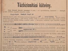 1945-1948 Vegyes okmány tétel, közte biztosítási papírok, Első Magyar Általános Biztosító Társaság, ...