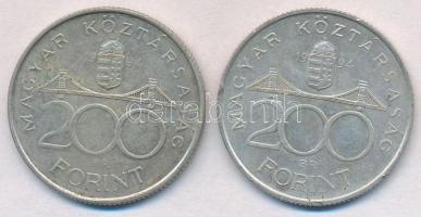 1994. 200Ft Ag "Deák" (2x) T:2,2-