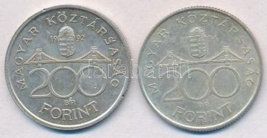 1992-1994. 200Ft Ag "MNB/Deák" (2x) T:2