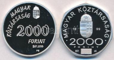 1999. 2000Ft Ag "Nyári olimpia-Sydney" + 1999. 2000Ft Ag "A 2000. évforduló" T:P...
