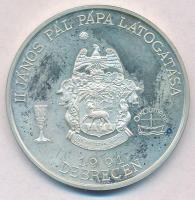 Bognár György (1944-) 1991. "II. János Pál pápa látogatása - Debrecen" jelzett Ag emlékére...