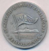 1942. Nemzetközi Sporthét a Balatonon - Kajakversenyek ezüstözött fém sportérem (40mm) T:2,2- ph.