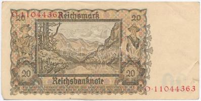 Német Harmadik Birodalom 1939. 20M T:III
German Third Reich 1939. 20 Mark C:F
