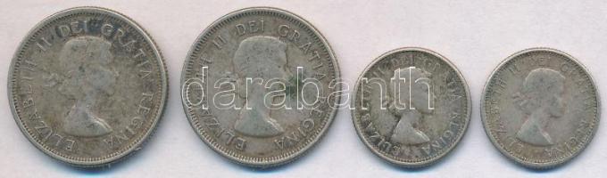 Kanada 1960. 25c Ag + 1962. 25c Ag + 1963. 10c Ag (2x) T:2-,3 patina
Canada 1960. 25 Cents Ag + 196...