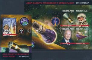 2012 John Glenn, űrhajós kisív Mi 242-245 + blokk Mi 29