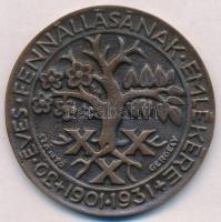 DN "Magyar Numizmatikai Társulat / 30 éves fennállásának emlékére 1901-1931" Br emlékérem,...