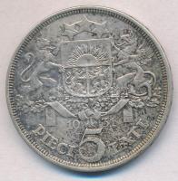 Lettország 1931. 5L Ag T:2,2- patina, kis ph.
Latvia 1931. 5 Lati Ag C:XF,VF patina, small edge err...