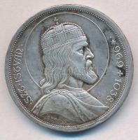 1938. 5P Ag "Szent István" T:2 ph., patina Adamo P8.1