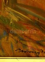 Udvary Pál (1900-1987): Eső után. Olaj, vászon, jelzett, keretben, 60×80 cm