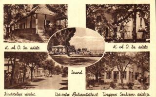 Balaton - 8 db régi városképes lap: éttermek, üdülők, villák