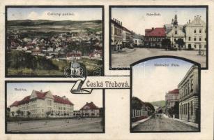Ceska Trebova with railway street and grammar school