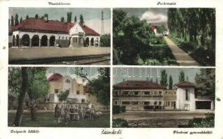 Balaton - 6 db régi városképes lap: éttermek, üdülők, villák, vasútállomás