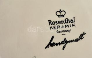 Rosenthal Keramik dísz tál, kézzel festett, jelzett, hibátlan, d:31,5 cm