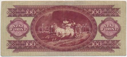 1947. 100Ft T:III
Hungary 1947. 100 Forint C:F 
Adamo F27