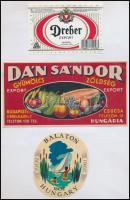 1930-1962 3 db klf reklámcímke