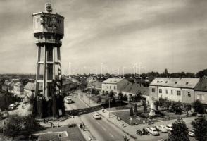 4 db modern városképes lap: víztornyok / 4 modern town-view postcards: water towers