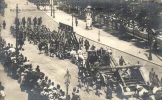 1908 Vienna, Wien - 3 pre-1945 town-view postcards: Kaiser-Jubiläum-Huldigungs-Festzug / Franz Josep...