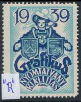 1939 Grafikus nyomtatvány kiállítás levélzáró, R!
