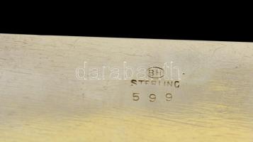 Ezüst díszdoboz fa betéttel br 120 g / Silver box with wood inner part 120 g