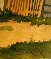 Neogrády jelzéssel: Parasztház. Akvarell, papír, üvegezett keretben, 29×41 cm