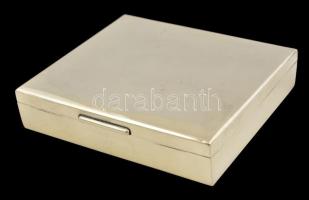 Art deco, ezüst cigaretta kínáló doboz fa betéttel / Art deco silver box 185 g