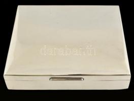 Art deco, ezüst cigaretta kínáló doboz fa betéttel / Art deco silver box 185 g