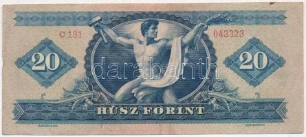 1947. 20Ft T:III kis fo.
 Hungary 1947. 20 Forint C:F small spot 
Adamo F9